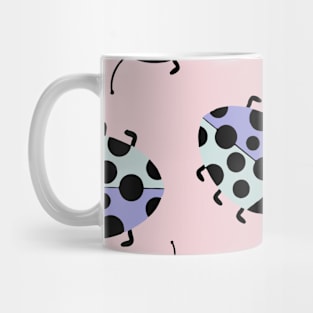 Pastel Ladybugs in pink and mauve Mug